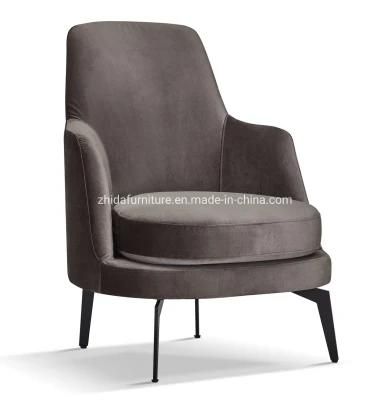Hot Sales Velvet Armchair Accent Chair with Metal Legs for Living Room