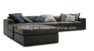 Italian Modern Style Living Room Wooden Leather Sofa Set D-63 F (R) +H (L) +K