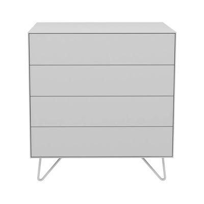 Promotional Top Quality Simple Style White Wooden Cabinet with Metal Legs