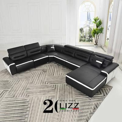 Modern Living Room Furniture Leather Recliner Sofa Lounge Suite Sectional Sofa