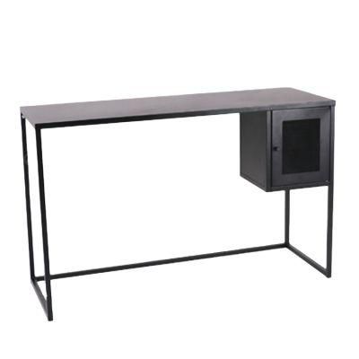 Metal Frame Computer Table Laptop Desk with Storage Cabinet for Home Office