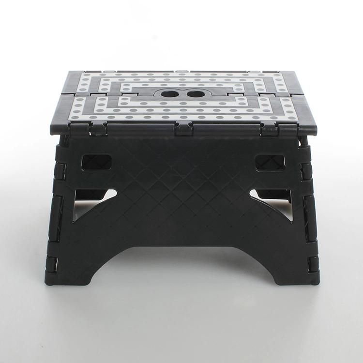 Black and White Super Firm Thick Folding Plastic Stool