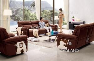Brown Italian Leather Recliner Sofa by Electric for Home