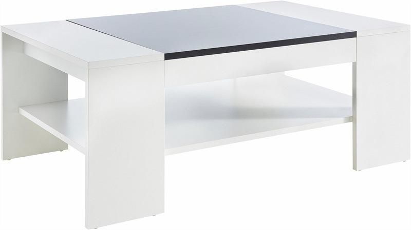 Rectangular Two-Color Wooden Coffee Table with a Base