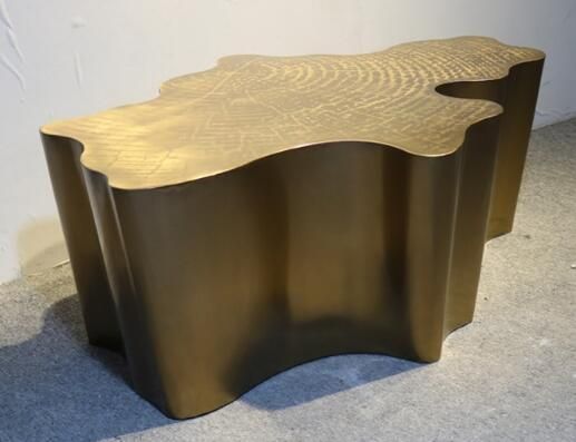 Modern Stainless Steel Unusual Root Tea Table