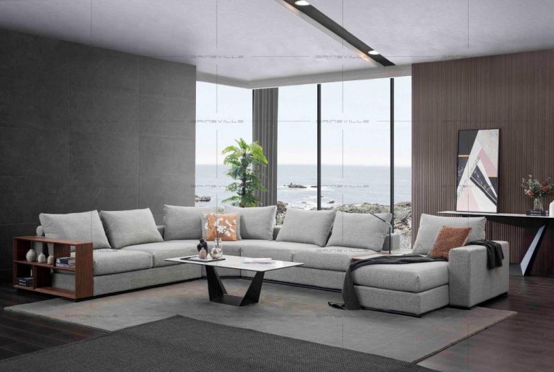 China Manufacturer Latest European Modern Furniture Genuine Fabric Sofa Living Room Furniture
