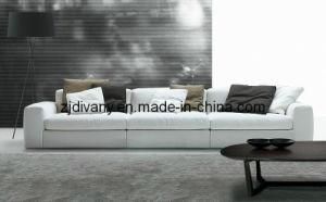Italian Style Lliving Room Wooden Leather Seats Sofa D-63-D