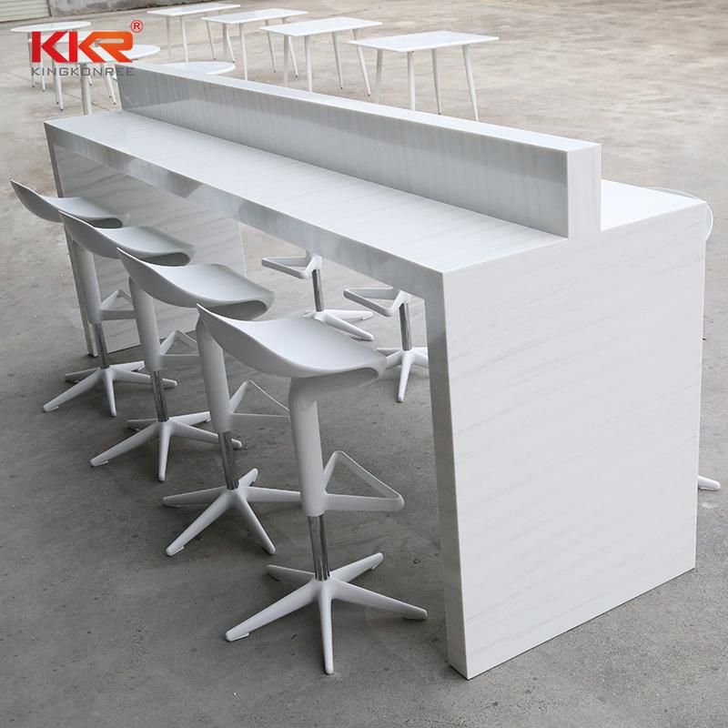Kingkonree Solid Surface Natural Stone Onyx Marble Round Dining Table for Dining Room