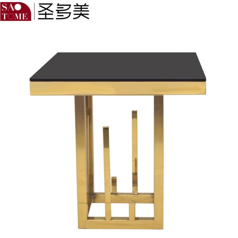 Modern Hot Selling Hotel Living Room Furniture Black Glass Round End Table