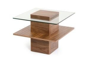 Promotional Square Glass &amp; Wood Jesper Side Table