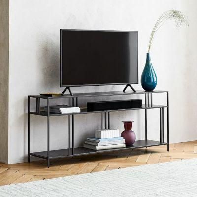 Living Room Table Metal Base TV Stand Console Table