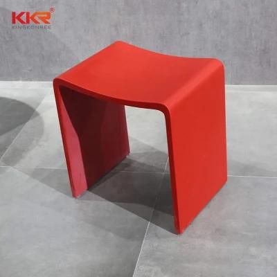 Red Color Bathroom Vanity Artificial Stone Stool