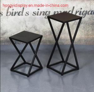Metal Leg Glass Tea Table, Display Stand, Display Cabinet, Side Table