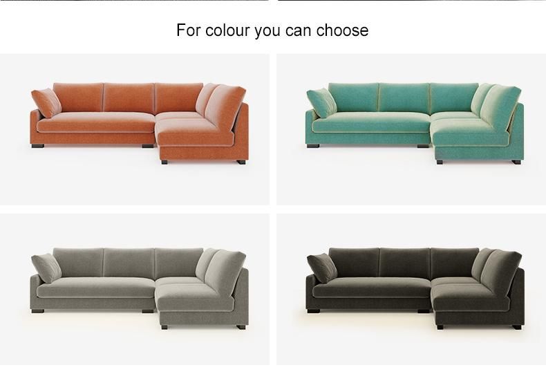 L Shape Couch Home F=Furniture Chesterfield Sofa with Good Price