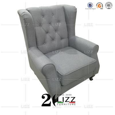 Hotel Chesterfield Modern Leisure Sofa Chair in Fabric / Leather