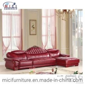 European Style Furniture Leather L Shape Sofa