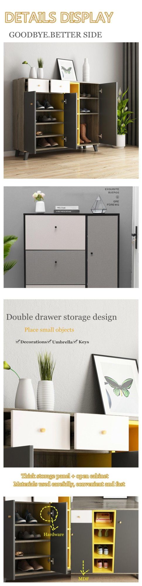 New Home Furniture Filing Cabinet White Color Rack Kitchen Furniture