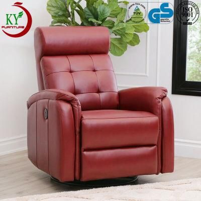 Jky Furniture Leather Rock and Swivel Power Recliner Chair with Massage Function