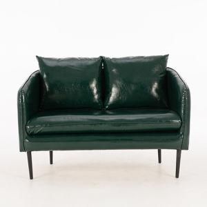Custom Comfort Fashionable Green Velvet Sofa Living Room Furniture 2 Seater Sofa for Home