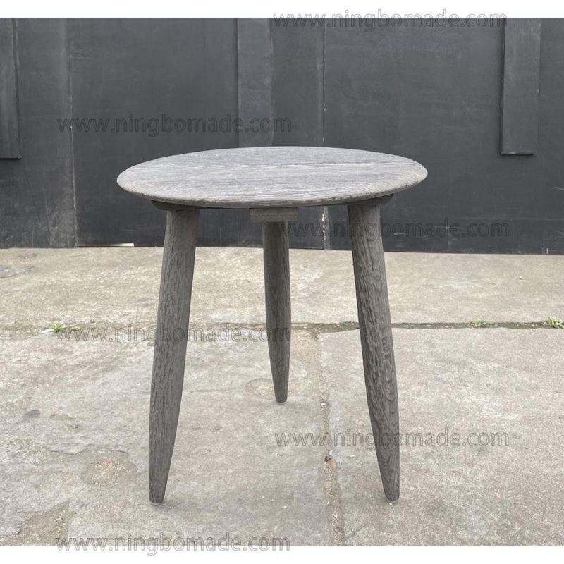 Nordic Retro Vintage Antique Furniture Water Grey Oak Coener Table