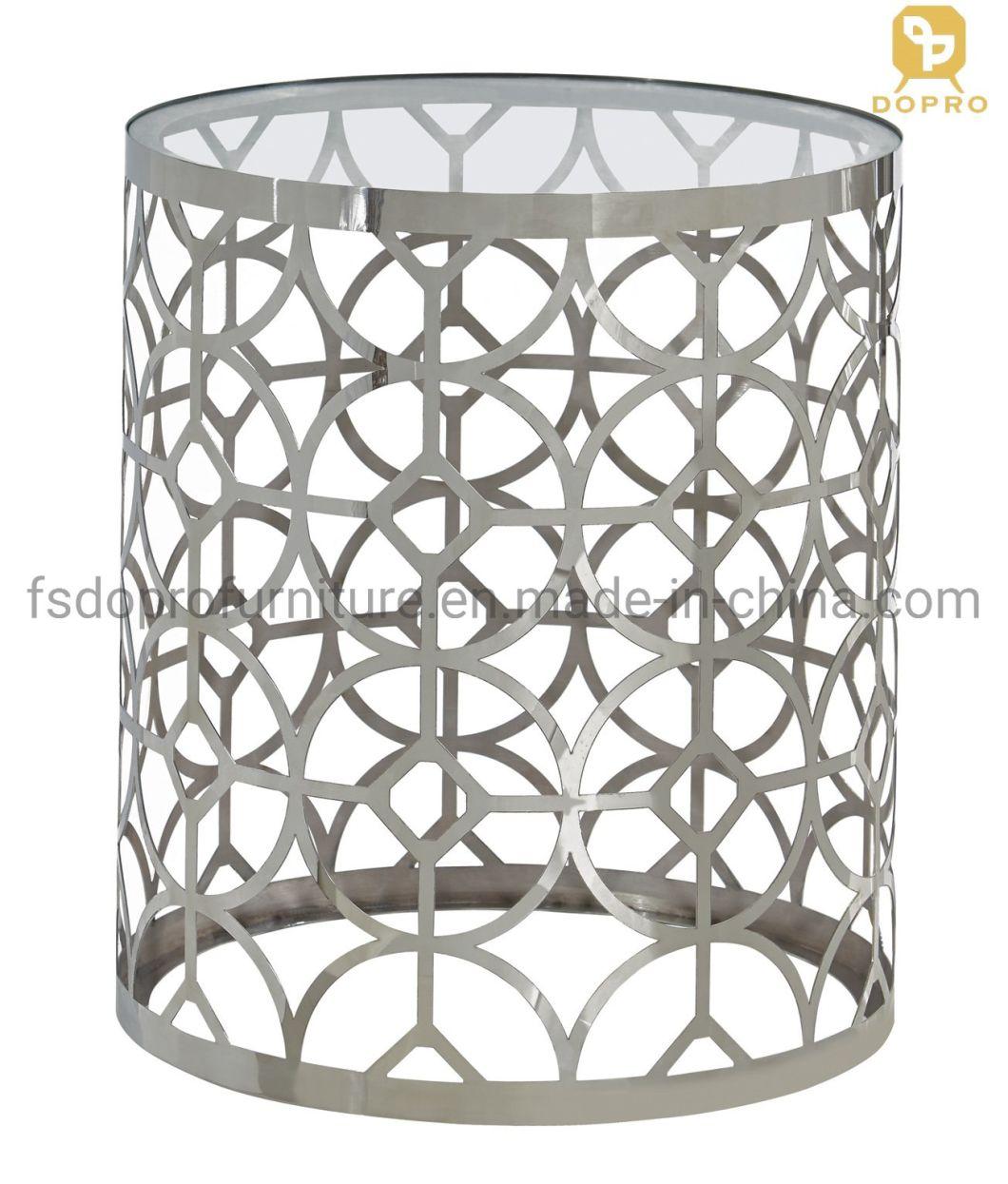 Modern Laser Luxury Living Room Furniture Gold End Table Side Table-Fa07