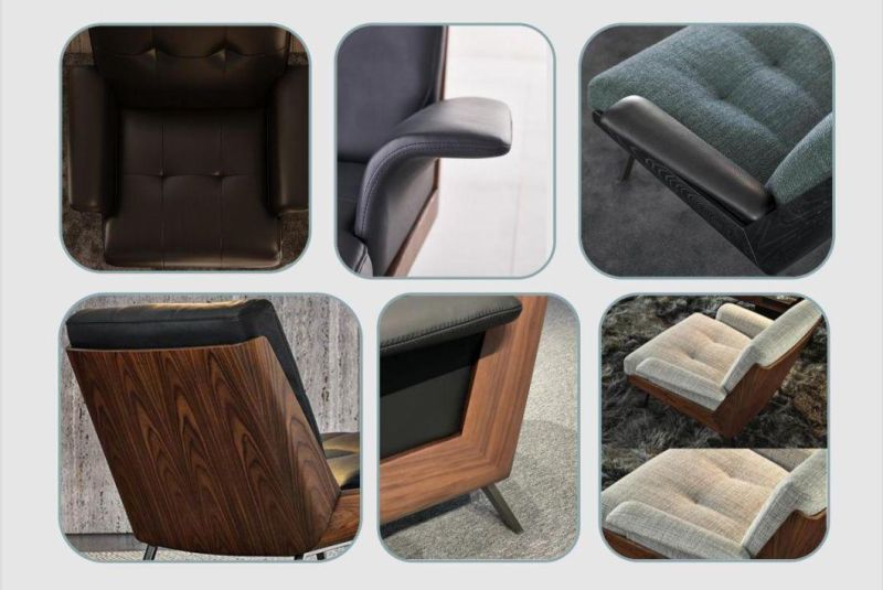 Zode Italian Style Modern Daiki Designer Fabric Leisure Chair VIP Reception Club Room Armchair Lounge Living Room Sofa