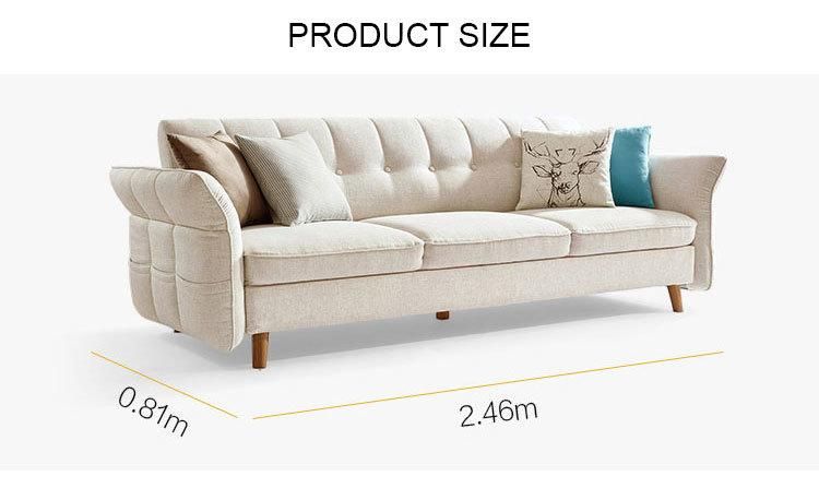 Linsy Gray European Sofa Bed Living Room Furniture 1012