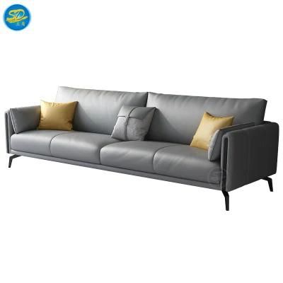 Customized Color Available Modern Living Room Furniture Lather Sofa