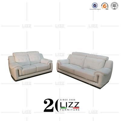 High End Wholesale Price European Sectional Top Grain Geniue Leather 1+2+3 Sofa with Metal Legs