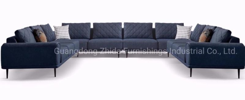 U Shape Sectional Sofa Big Sofa Set Luxury Fabric Sofa