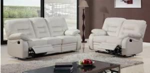 Living Room Furniture Sofa Set White Leather Recliner Sofa 3611