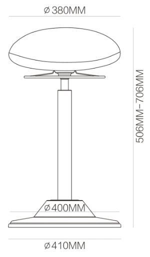 Height Adjustable Standing Desk Swivel Stool