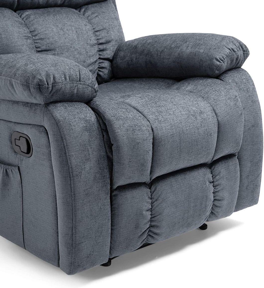 Jky Furniture Massage Function Fabric High Adjustable Over-Filled Caushion Manual Recliner for Living Room