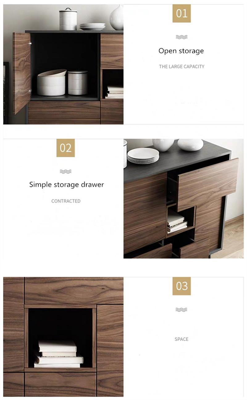 Modern Style White Gray Wooden Living Room Furniture Side Table Kitchen Cabinets