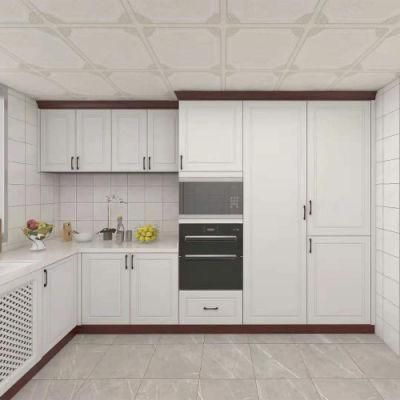 European Style White Color Kitchen Cabinet Polywood