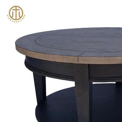 High Quality Round Wood Dark Brown Cheap Side Table