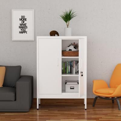 Metal 2 Door Cupboard Home Furniture Cheap Sideboard Side Storage Cabinet for Sale