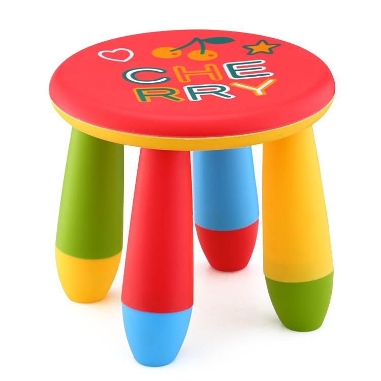 Children′s Fruit Lovely Round Detachable Assembly Plastic Stool