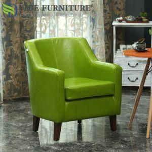 Leather Relaxing Sofa Chair Wooden Frame Tub Chair