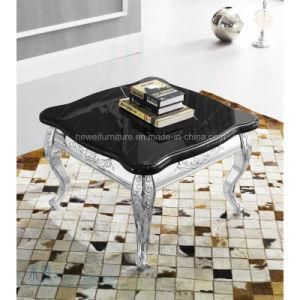 Top Marble Classy Metal Frame Square Coffee Table (HW-622-3T)