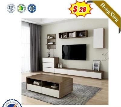 Modern Living Room Furniture Wooden Color Wall TV Stand Kitchen Coffee Table Cabinet Design with 3 Drawers