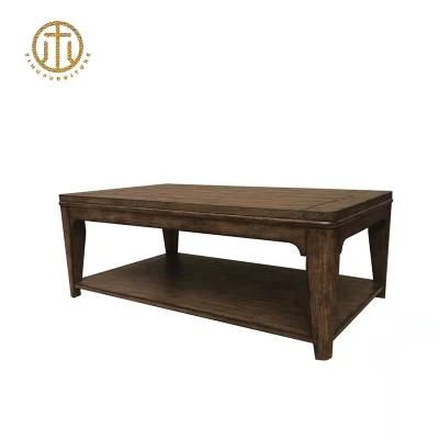 Living Room Household Tea Table Wooden Retro Style Multifunctional Coffee Table