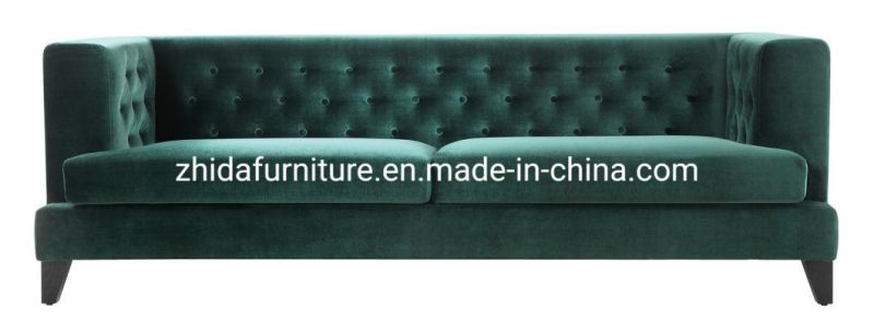 Living Room Furniture Velvet 3 Seat Modern Restaurant Home Sofa