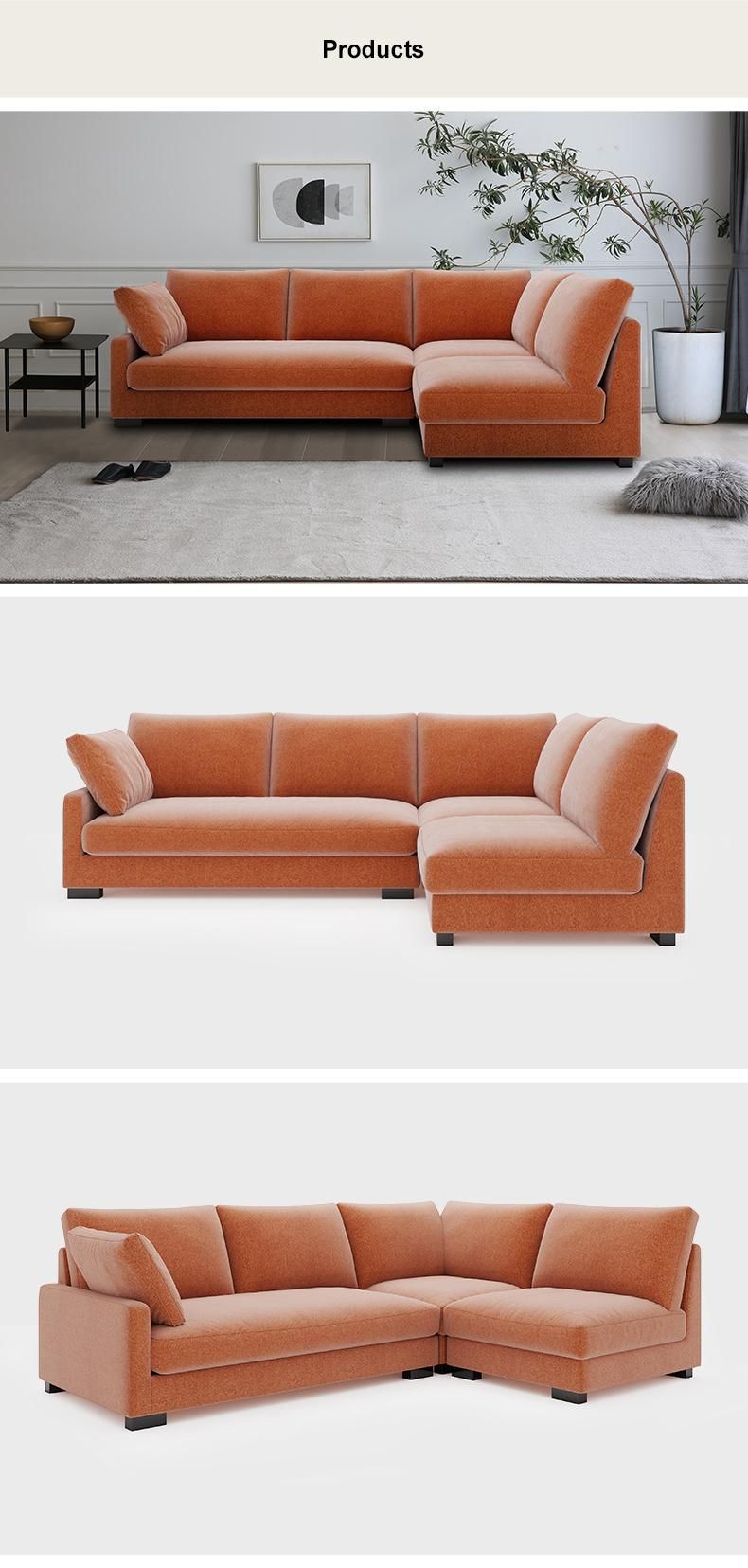 L Shape Couch Home F=Furniture Chesterfield Sofa with Good Price