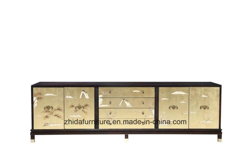 Oriental Antique Furniture Hand Painted Lacquer Cabinet with Storage