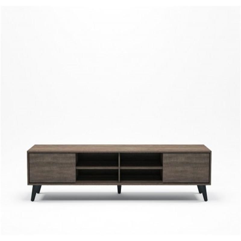 High Class Modern Home Furniture Brown Wood TV Stand with Legs