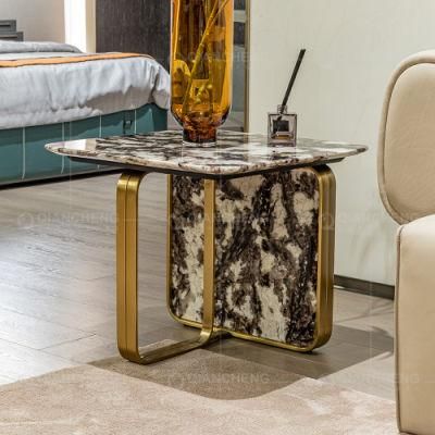 Wholesale Living Room Furniture Marble Square Bed Side Table