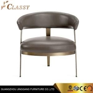 Modern Quality PU Leather Lounge Chair Armchair with Metal Frame
