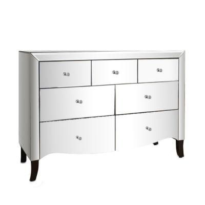 Mirrored Furniture High End Storage Cabinet Sideboard with 7 Drawers