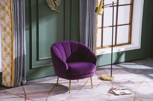 Nordic Sofa Chair Leisure Chair Home Decor Living Room Sofas Velvet Fabric Modern Interior Decoration Negotiation Chair